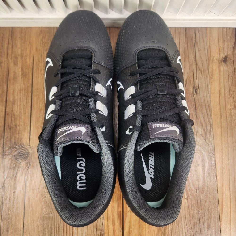 Nike Renew Hyperdiamond 4 Pro Metal Softball Cleats Women Sz 11 Black CZ5920-010 - Picture 6 of 10